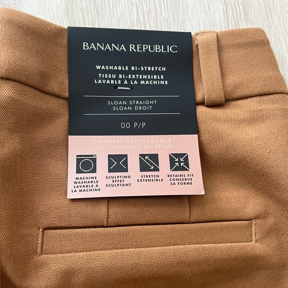 Banana Republic Petite Mid-Rise Straight Sloan Pant - size 00, NWT - Picture 3 of 5